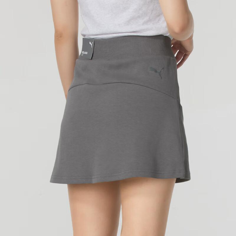 Puma Ss24 Solid Color Commuter Breathable Fashion Casual Skirt Women skirts Gray 628474-89