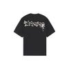 Li Ning SS22 Cherry Blossom Series Casual Printed Solid Color Round Neck Short Sleeve T-Shirt Unisex T-Shirt Black AHSS921-4
