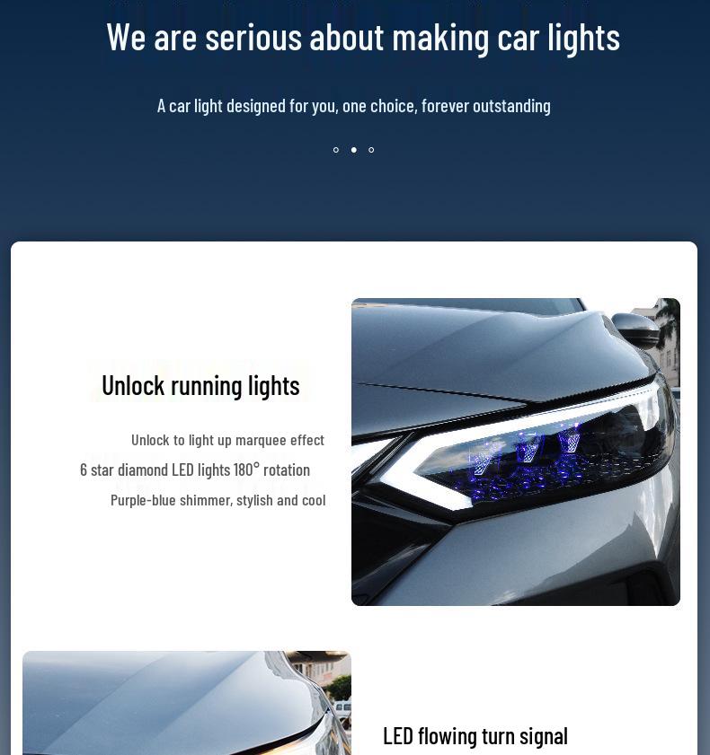 20-22 Sylphy 14th Gen LED Star Diamond DRL & Bi-LED Projector Lens Headlight Assembly