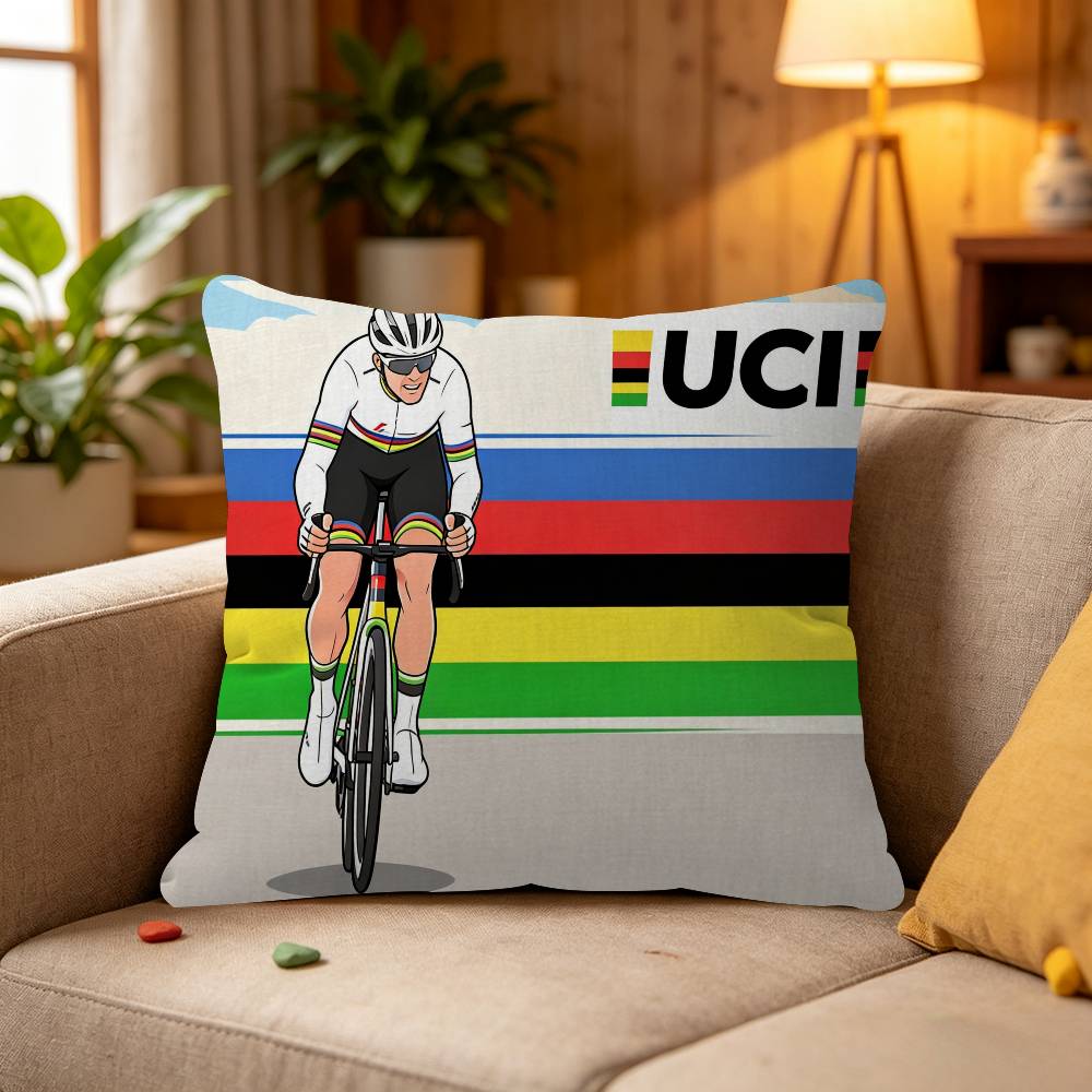 Federa per cuscino arte ciclismo mountain bike federa per cuscino divano decorazione stanza casa regalo per bambini