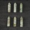 Natural Labradorite Crystal Point Polished Six-Sided Hexagonal Column Shape 32mm by 8mm Gemstone Wand for Collection and Display