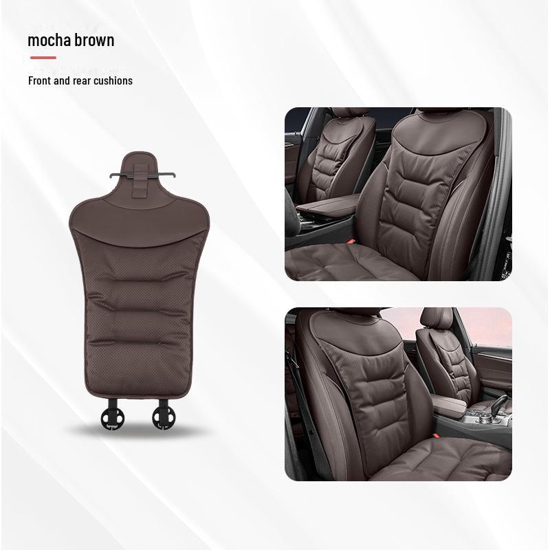 Universal Ventilated Nappa Leather Car Seat Cushions - Four Seasons, Breathable, High-Grade, Perforated Design for All Models.