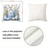 Blue Floral Easter Pillows With Bunny And Eggs Polyester pillowcase, sofa decorative cushion cov Headboard Pillow