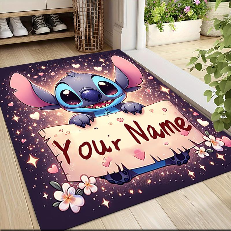 Custom Name Cosmic Angel Stitch Carpet Rug Customizable Soft Washable Anti-Slip Home Living Room Sofa Mats Personalized Rug. 0909367