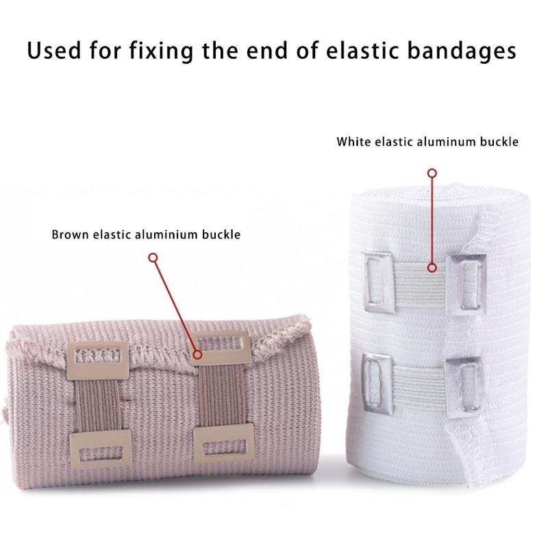 100 Pcs Elastic Aluminum Bandage Clips Stretch Metal Clips Replaceable Elastic Bandage Wrap Clips for Bandages