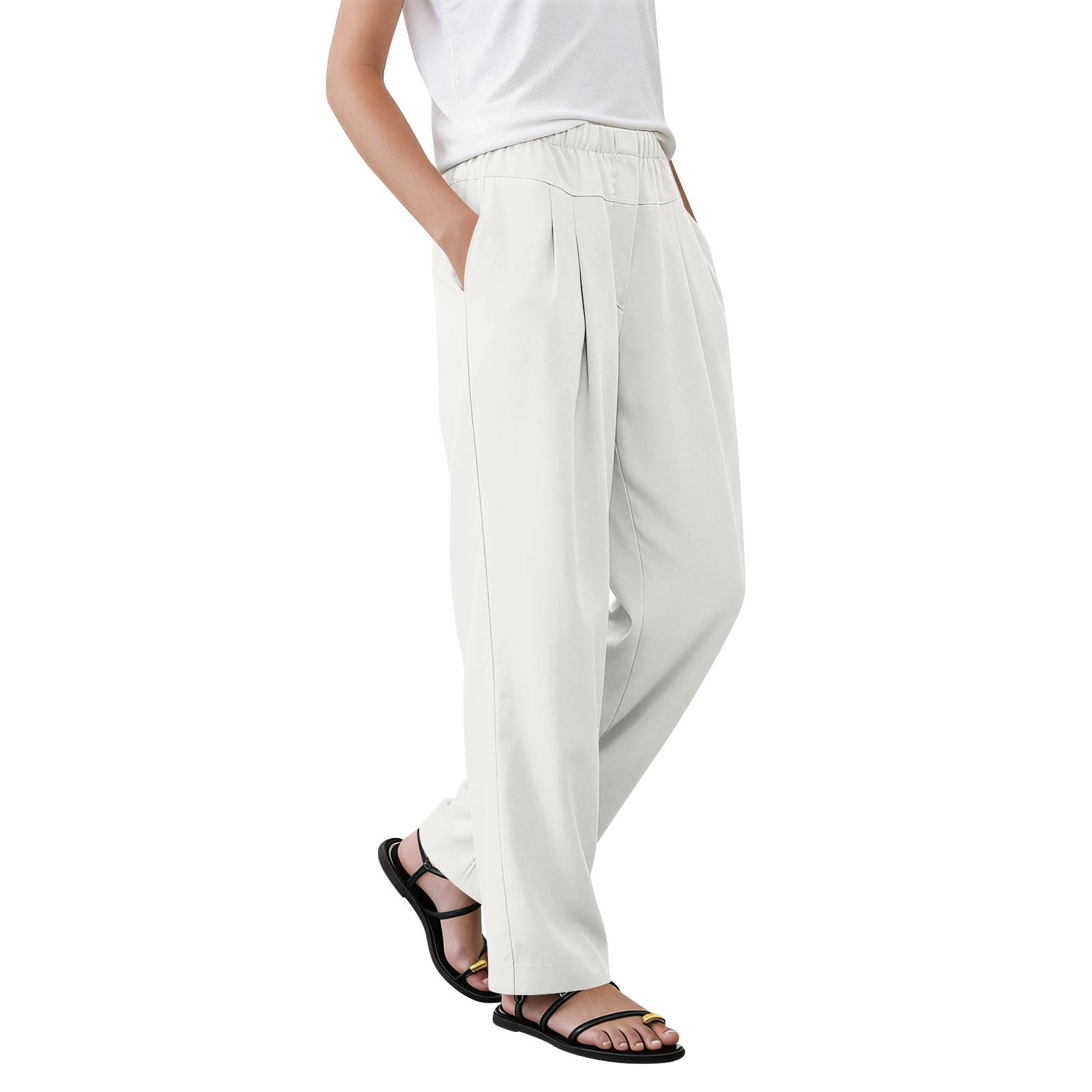 

Women s Fashion Straight-Leg Pants, Casual Pants XL білий