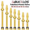 BUCKLOS Presta Bicycle Valve F/V Tubeless Bike Valves 40mm 44mm Road Bicycle Tubeless Rim Valve Aluminum Alloy Bike Accessoreis Tire Chucks 1