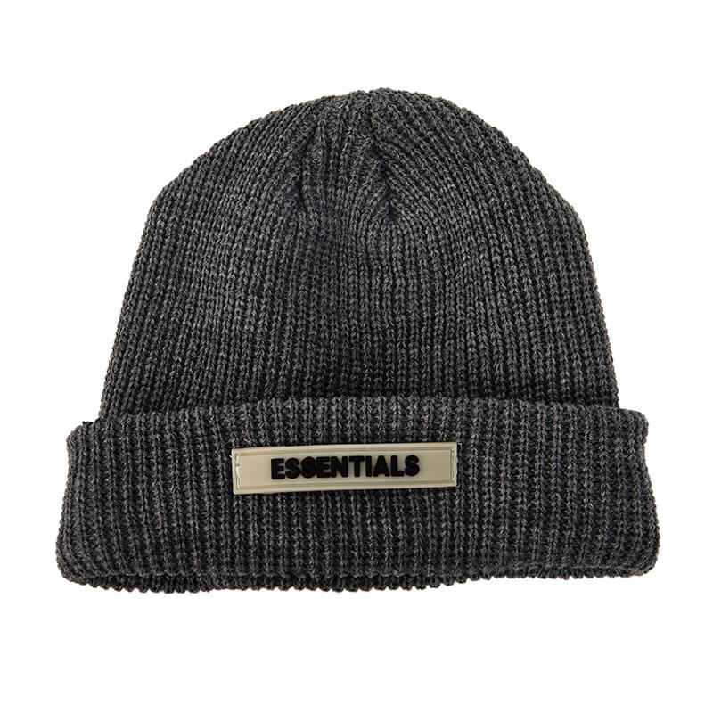 Knitted Hats Women Black Beanie Thick Hat Winter Hats Beanies Skullcap