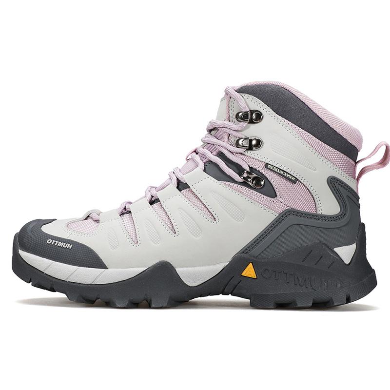 

HUMTTO Нескользящие походные ботинки, кожаные женские ботильоны, зимние кроссовки для активного отдыха, дышащая походная обувь для женщин 40