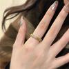 Neuer chinesischer Zirkon gebürsteter Bambusring, Retro-Zeigefingerring, offener Ring.