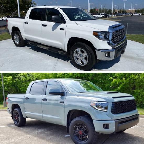 Black Sticker Window Pillar Posts Cover Door Trim Fit Set 2007-21 Toyota Tundra