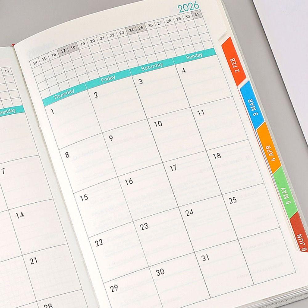 Portable 2026 A5 Password Book 2026 Daily Schedule Book A5 Weekly Monthly Planner  Daily Schedule