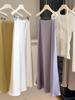 2026 Spring/Summer Double-Sided Acetate Satin Mermaid A-line Skirt - Korean Style Drape Hip-Hugging Long Skirt for Women