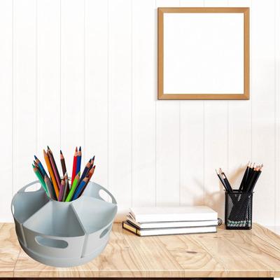 360 Degree Rotating Pen Holder Desk Organizers 7 Removable Compartment Pencil Holder Art Supply Organizers Marker Holder