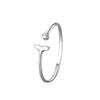 S925 Sterling Silver Fishtail Ring: Cute, Simple, Thin Band, Adjustable Index Finger Ring for Women