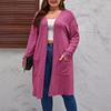 Womens Oversized Long Sleeve Knit Cardigan Loose Fit Lightweight Plus Size Outerwear 2026