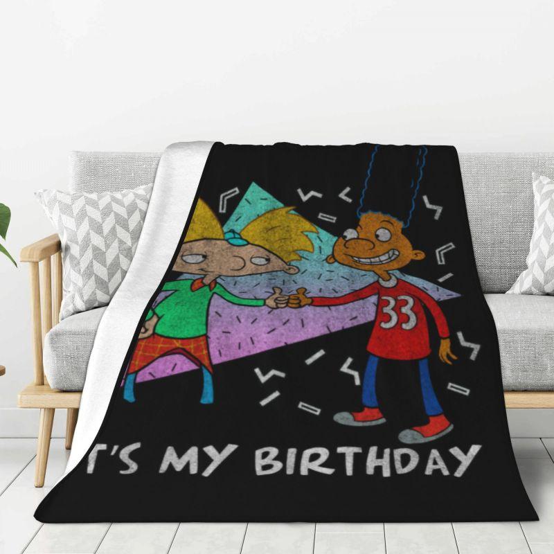 Custom Hey Arnold Animated Anime Helga Pataki Blanket Warm Fleece Soft Flannel Throw Blankets for Bedroom Couch Car Autumn