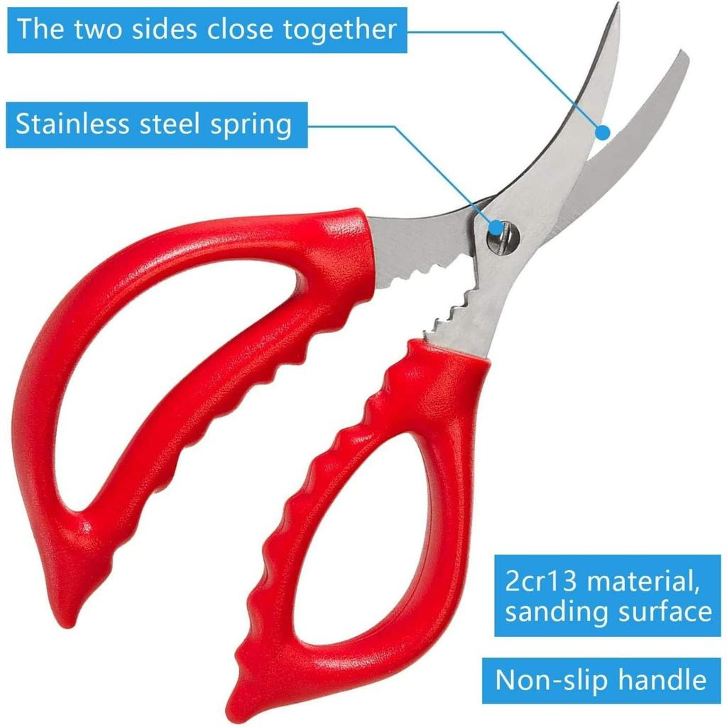 Crab Leg Crackers and Tools - Lobster Crackers and Picks Set Shellfish Crab Claw Cracker Stainless Steel Seafood Crackers & Forks - lobster tools