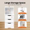 3Drawer Vertical Bedside Cabinet,Load Capacity 27.56 lbs,14.56" L x 11.81" W x 33.46" H,Tall Nightstand for Study or Bedroom Use