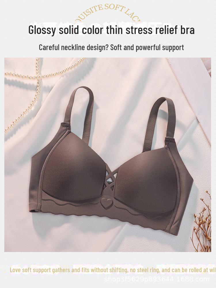 

Женский бесшовный летний бюстгальтер Lake and Heart: Тонкий фасон, небольшая поддержка груди, предотвращение провисания, комфорт, без стального кольца. 38