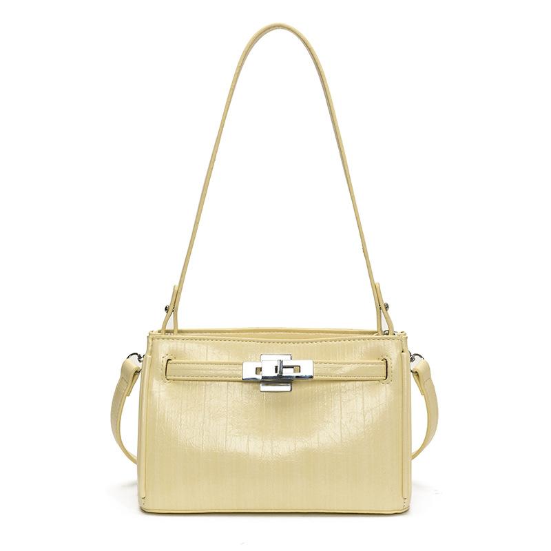 Текстурированная ретро-сумка женская новая модная дорожная сумка на плечо через плечо жёлтый