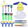 18-Piece Children's Painting Sponge Set: Early Education Doodle & Brush Tools for Kindergarten