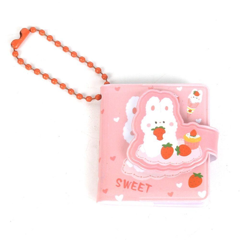 

Smalll Mini Notebook with Keychain Cute Cartoon Plant Fruit Notebooks Creative Portable Journals Notebooks School Supply