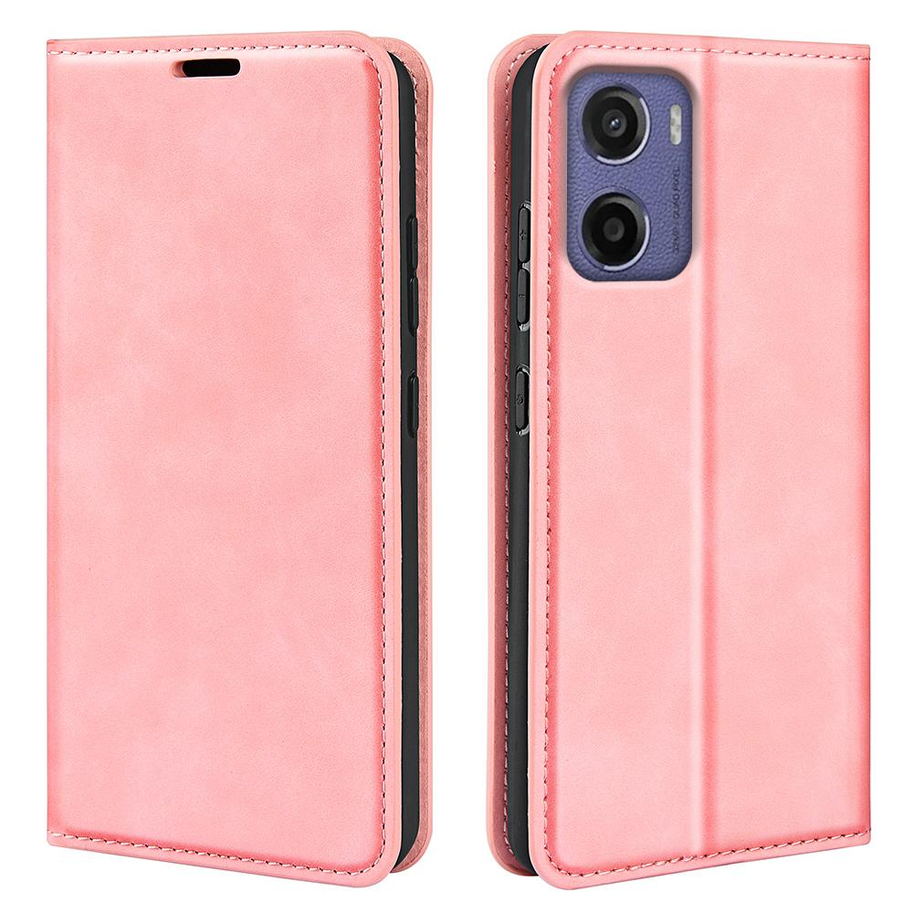 For Motorola Moto E15 4G Case Skin Touch Leather Wallet Phone Cover