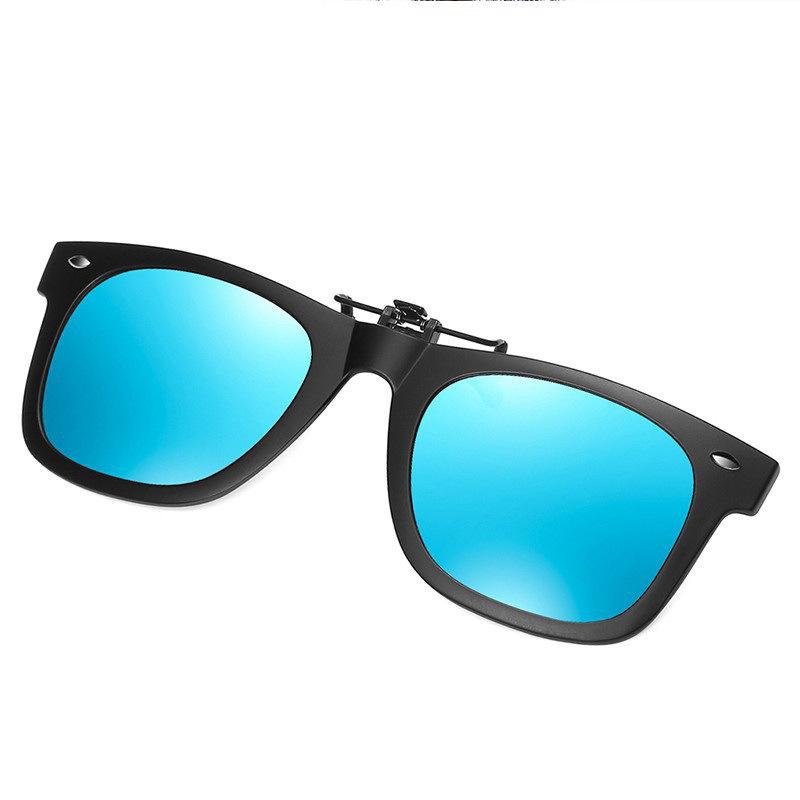 Polarized Sunglasses Myopia Clip Tr90 Ultra-Light True Colorful Film Mi Ding Night Vision Color-Changing Retro Can Be Turned Up