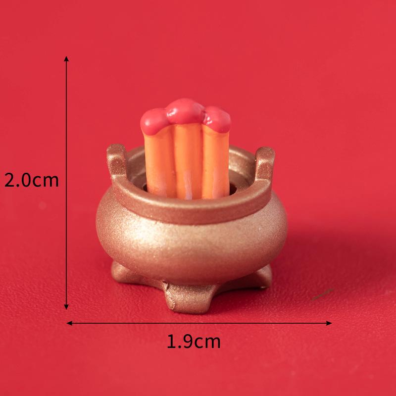 New Year's Small Ornaments Worship Goddess Of Fortune Resin Crafts Desktop Car Fortune Small Ornaments