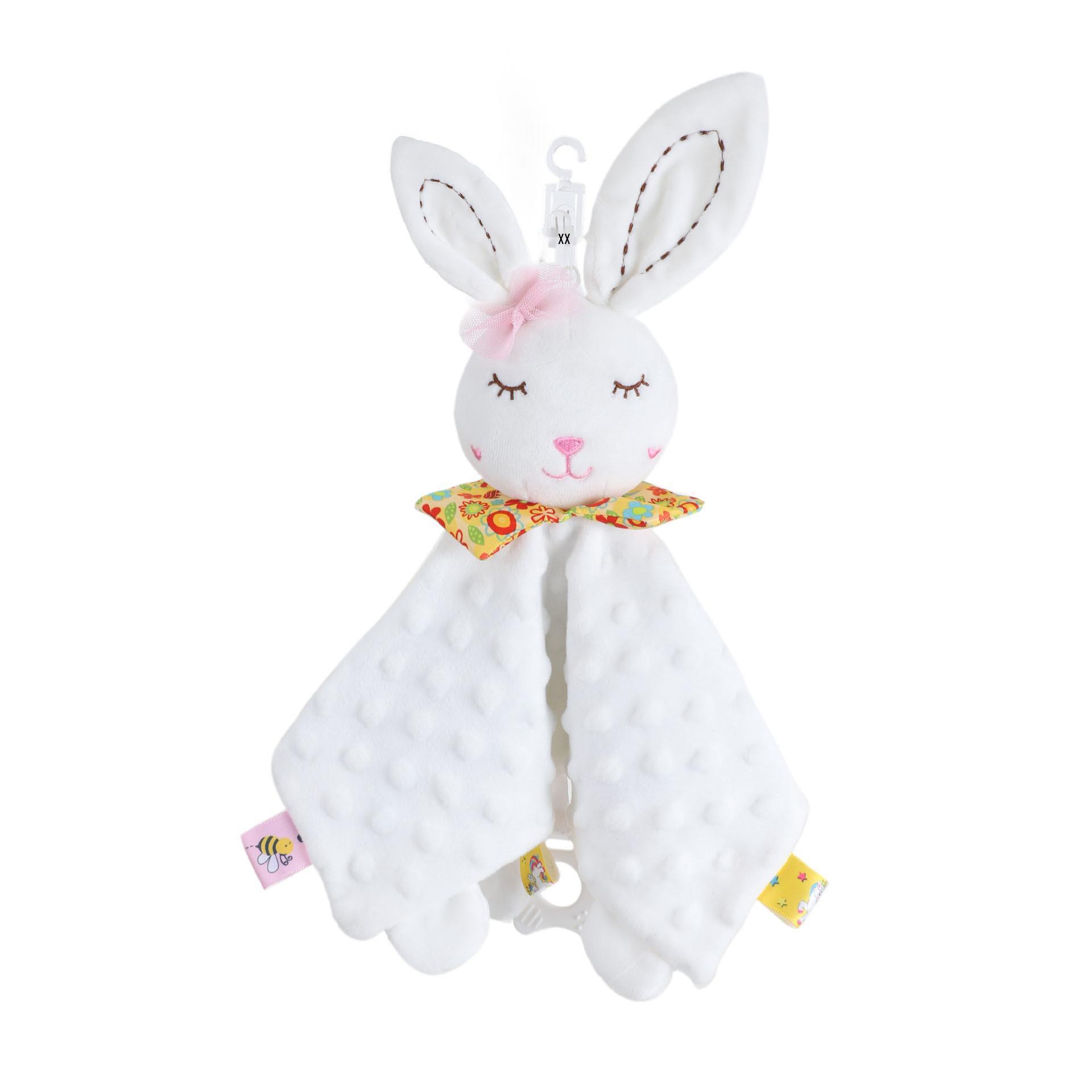 

Плюшевая кукла-полотенце с соской: Средство для сна для младенцев, съедобное, не линяющее, успокаивающая игрушка 28x28 cm