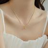 316L Stainless Steel Circular Mung Bean Pendant Ladies Necklace Fashion Exquisite