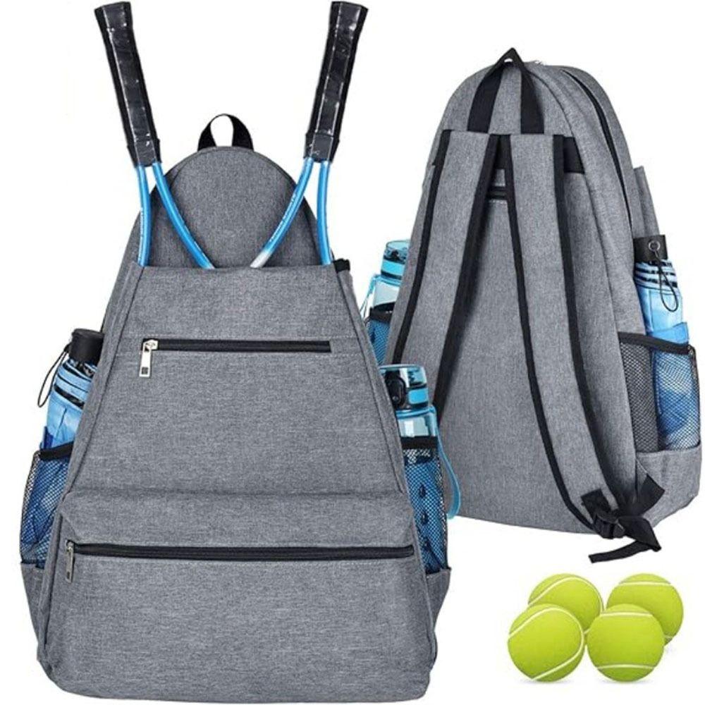

with Ventilated Shoe Compartment Tennis Backpack Oxford Pickleball Backpack for Men and Women сірий