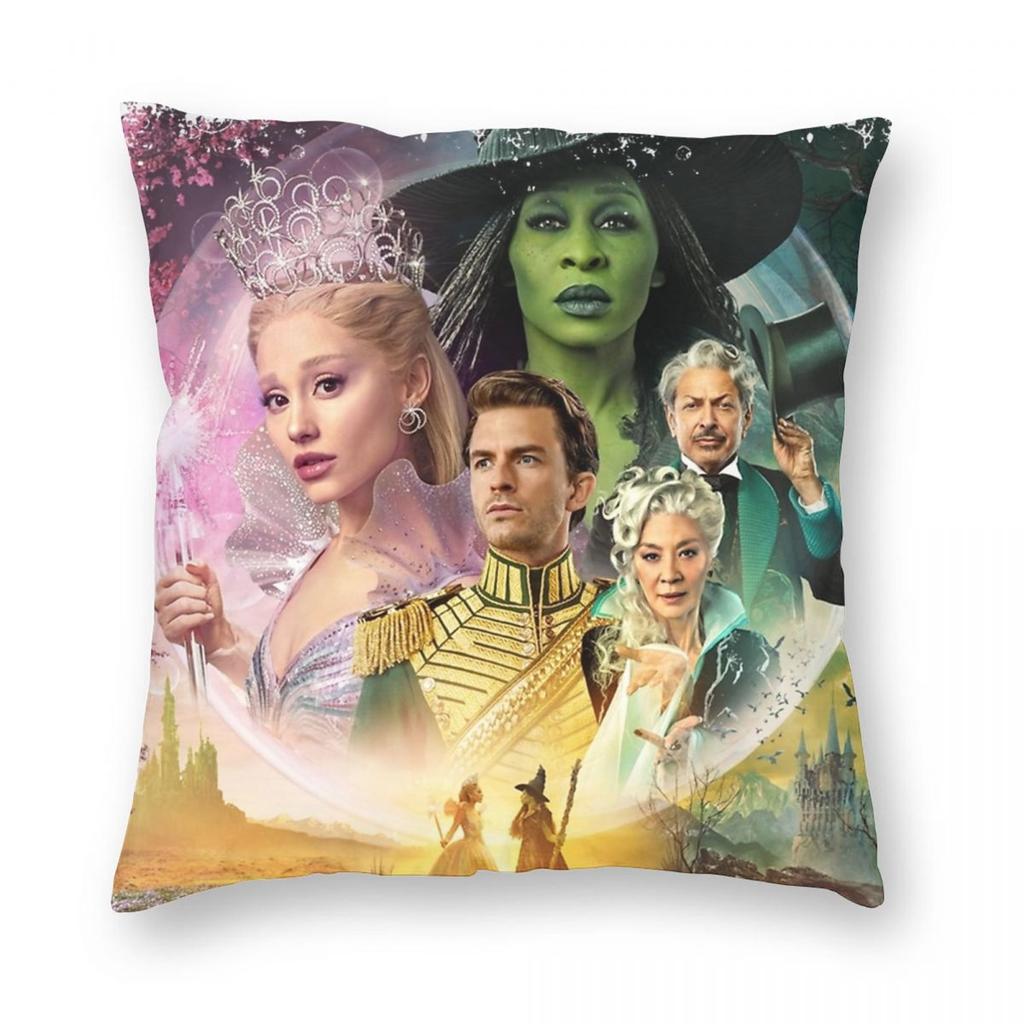 Wicked For Good Glinda Pillowcase Soft Polyester Cushion Cover Decor Throw Pillow Case Cover Home Square cm