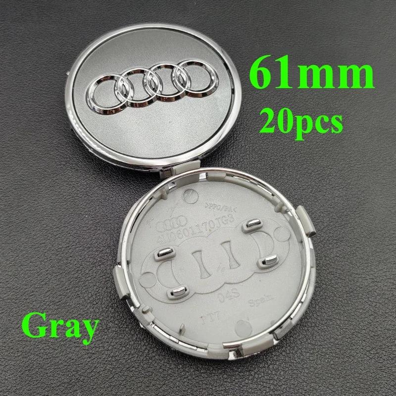 Hub Caps Hot New For Audi 20Pcs 60mm 61mm 68mm 69mm 77mm Audi Hub Caps Car Wheel Center Caps For Audi A1 A2 A3 A4 A5 A6 A7 A