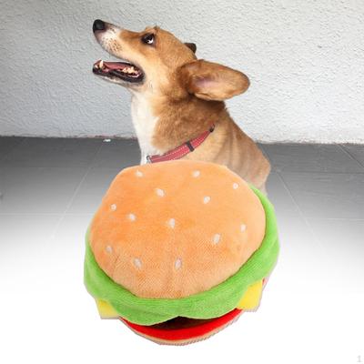 Dog Squeak Food Shaped Chew Toy Doll Interactive Durable Biting Toys Soft Pet Plush