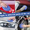 2Pcs Car Waxing Polish Sponges Round Pocket Microfiber Applicator Pads Foam Sponge for Auto Cleaning Washing Detailing Care