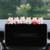 Hidden Phone Number Plate with Lucky Cat Design for Temporary Car Parking