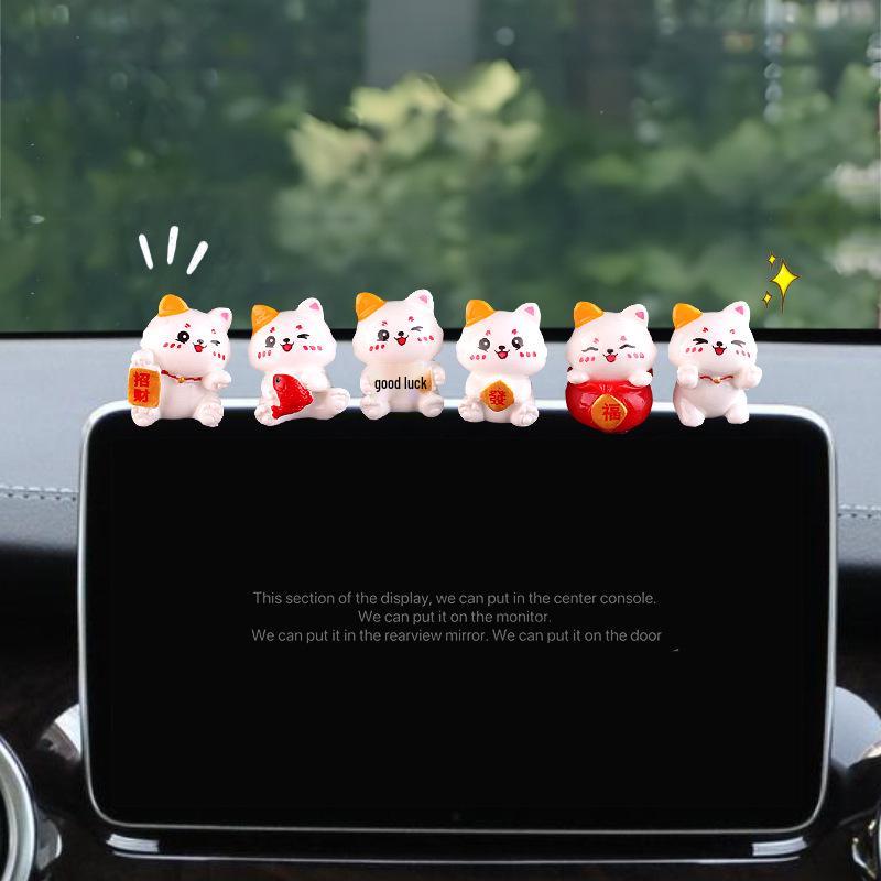Hidden Phone Number Plate with Lucky Cat Design for Temporary Car Parking