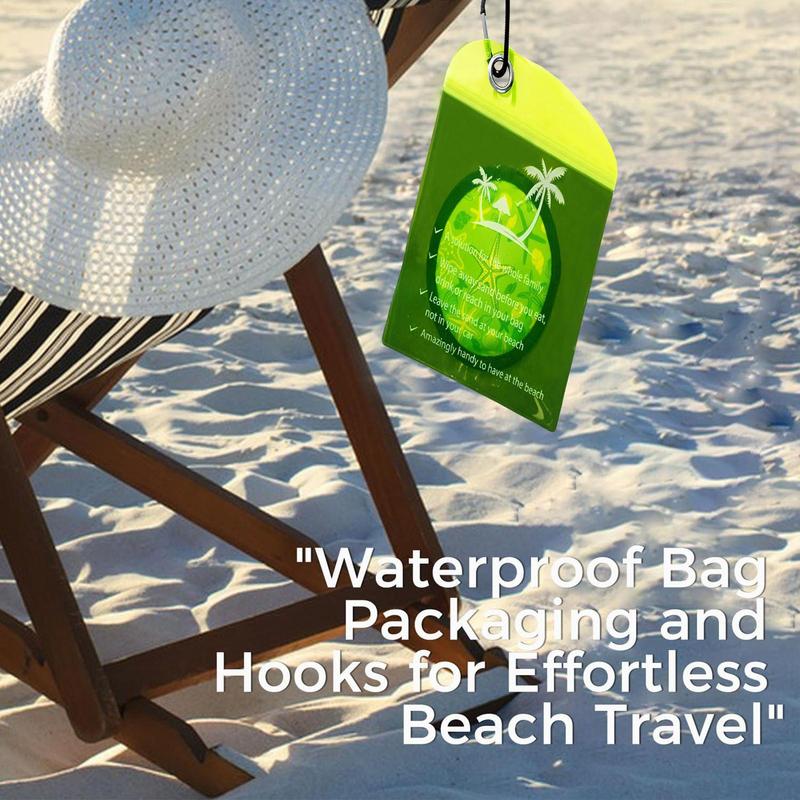 Sand Removal Bag Portable Waterproof Sand Remover Brush Soft Reusable Surf Feet Removal Accessories Beach Powder Cleaner Pouch