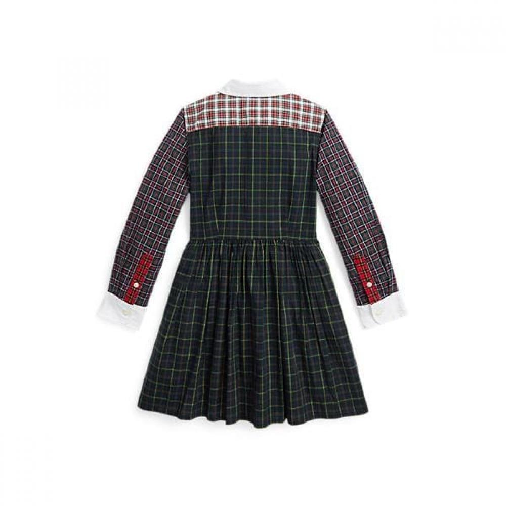 Polo Kids Girl Mix Plaid Cotton Shirt Dress Cwpodrsr3d20704999
