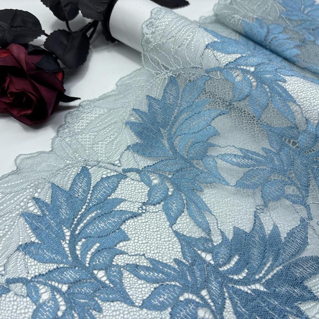 ( 3 Colors ) Elastic Lace, 23cm wide Mutilcolor Stretch Elastane Lace Trim for Lingerie, Bra, Underwear, Dress, Garment, Sewing & Crafting
