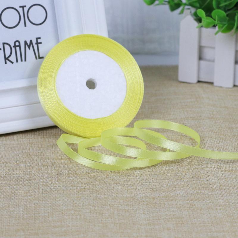 0,6 cm Vit Satinrosband för DIY Tårtdekoration