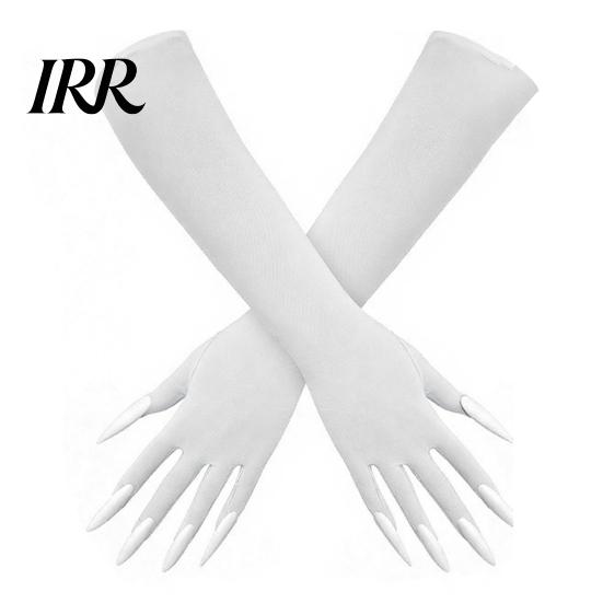 Elastic Polyester Costume Gloves 1 Pair Halloween Ghost Claw Gloves, Long Fingernail Witch Outfit Essentials Accessory, Dark Party Performance