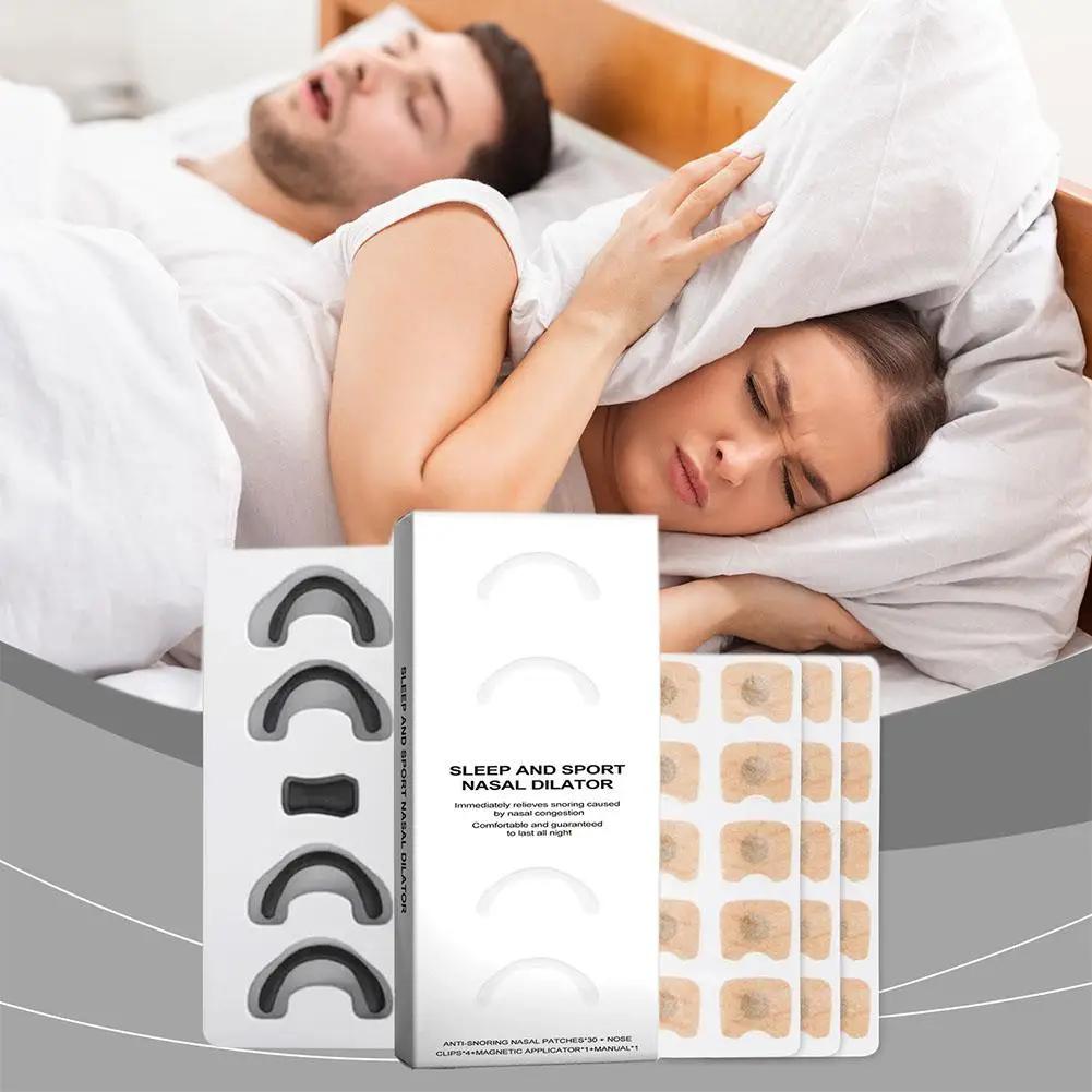 Anti-snoring Nose Clip Nasal Breathing Dilators Starter Kits Magnetic Nose Strips Increase Sports Air Improve Sleeping