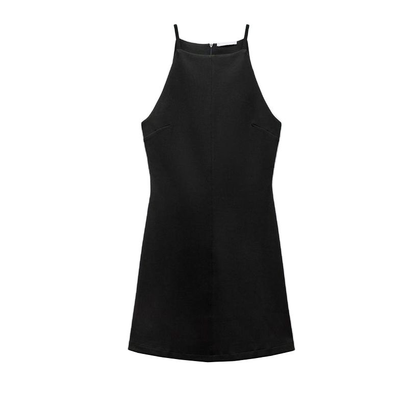 Spring New Women clothes Elegant Commuter Style Sweet Slim fit Double-sided Cloth Hanging Collar Dress 3253362