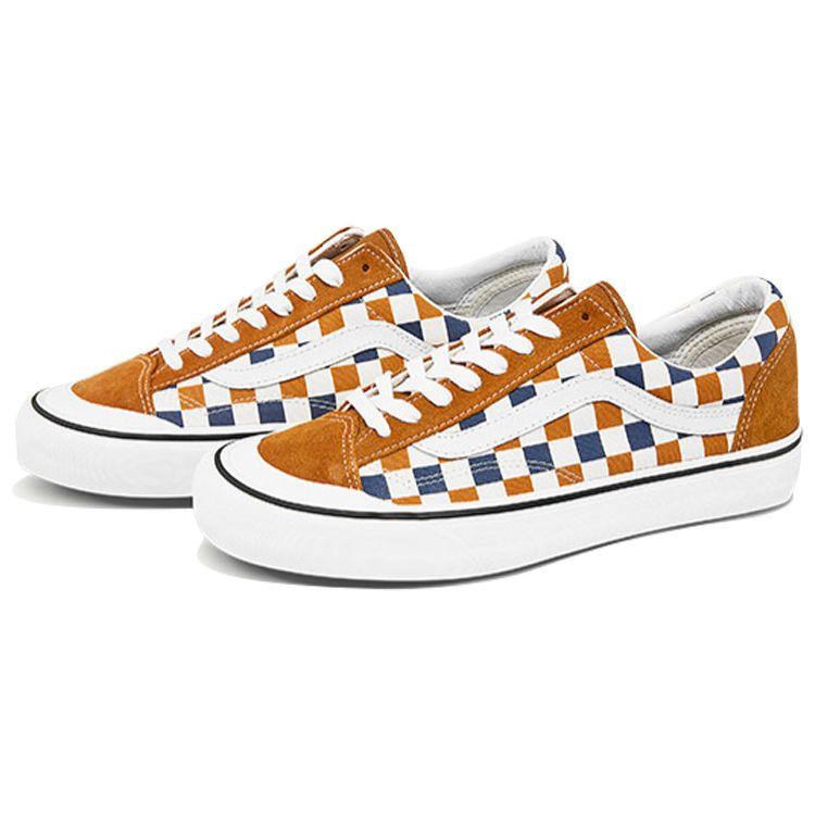 Vans Style 36 Checkerboard Low Top Skate Shoes Unisex Sneakers Blue Yellow VN0A3ZCJ25U