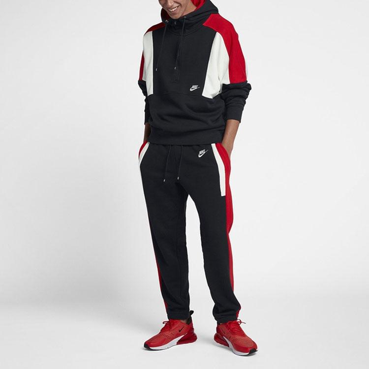 Nike Sportswear NSW Reversible Splicing Contrast Color Full-Zip Hooded Windbreaker Jacket Men's Black AQ2066-010