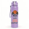 1PC Live Love Play Basketball Letter 750ml Color Plastic Sports Water Bottle Leakproof Flip Straw Lid Suitable for Sports Office Home Use