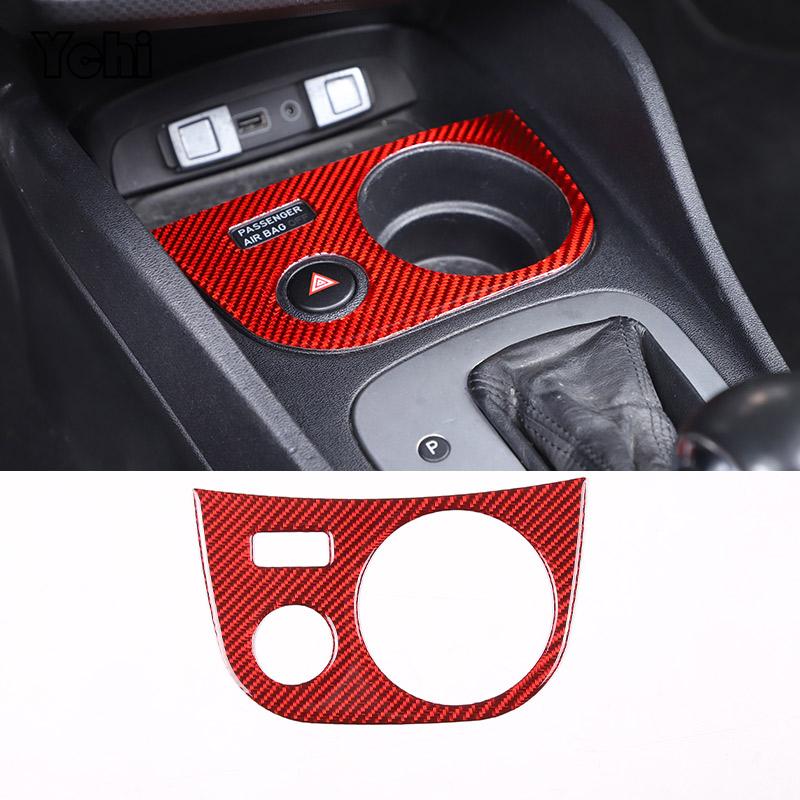 For Mazda MX-5 2016+ Matte Real Carbon Fiber Center Control Gear Shift Panel Multimedia Panel Cover Steering Wheel Frame Sticker